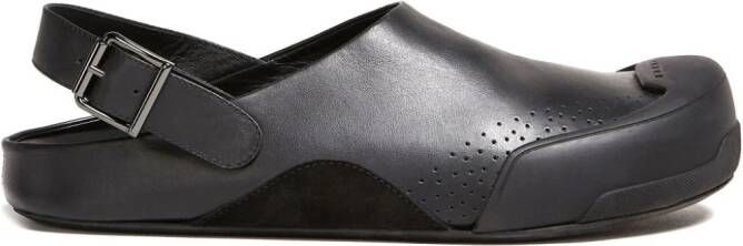 Marni Dada Sabot slingback leather sandals Black