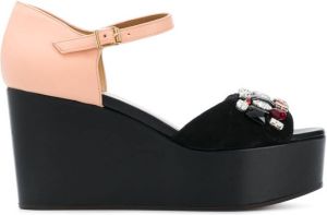 Marni embellished flatform sandals Black