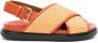 Marni Fussbet leather-trim raffia sandals Orange - Thumbnail 1