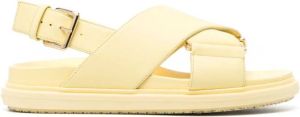 Marni Fussbett criss-cross leather sandals Yellow