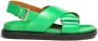 Marni Fussbett cross-strap slingback sandals Green - Thumbnail 1