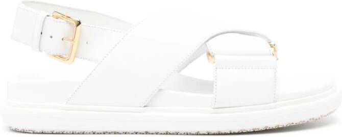 Marni Fussbett leather sandals White