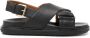 Marni Fussbett leather slingback sandals Black - Thumbnail 1