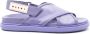 Marni Fussbett logo-appliqué sandals Purple - Thumbnail 1