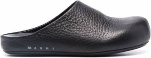 Marni grained leather mules Black
