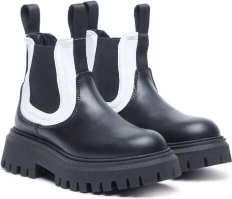 Marni Kids chunky ankle leather boots Black