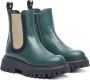Marni Kids chunky ankle leather boots Green - Thumbnail 1