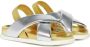 Marni Kids Criss-cross sandals in faux leather Silver - Thumbnail 1