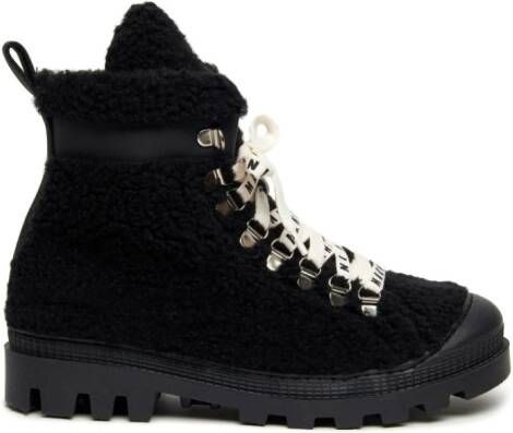 Marni Kids faux-shearling ankle boots Black