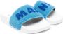 Marni Kids intarsia-knit-logo slides Blue - Thumbnail 1
