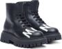 Marni Kids logo-patch leather boots Black - Thumbnail 1