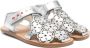 Marni Kids logo-print floral-detail sandals Silver - Thumbnail 1