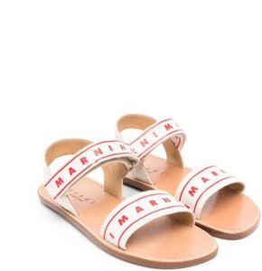 Marni Kids logo-print sandals White