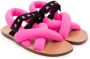 Marni Kids logo-print strappy sandals Pink - Thumbnail 1