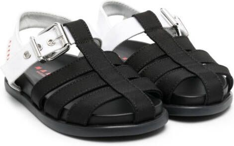 Marni Kids open-toe leather sandals Black