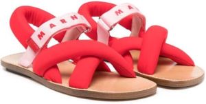 Marni Kids open toe sandals Red