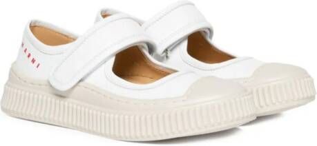 Marni Kids Pablo Mary Jane leather sneakers White