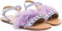 Marni Kids rhinestone-embellished leather sandals Purple - Thumbnail 1
