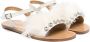 Marni Kids rhinestone-embellished leather sandals White - Thumbnail 1