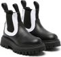 Marni Kids two-tone leather ankle boots Black - Thumbnail 1