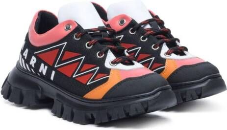 Marni Kids Urban panelled sneakers Multicolour