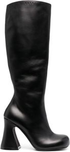 Marni knee-length zipped boots Black