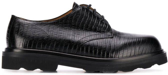 Marni lizard skin-effect Derby shoes Black