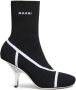 Marni logo intarsia-knit ankle boots Black - Thumbnail 1