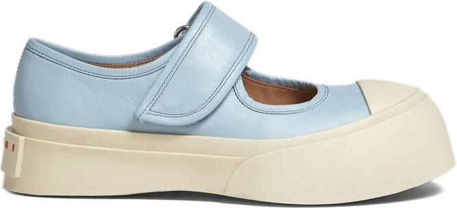 Marni logo touch-strap Mary Jane sneakers Blue