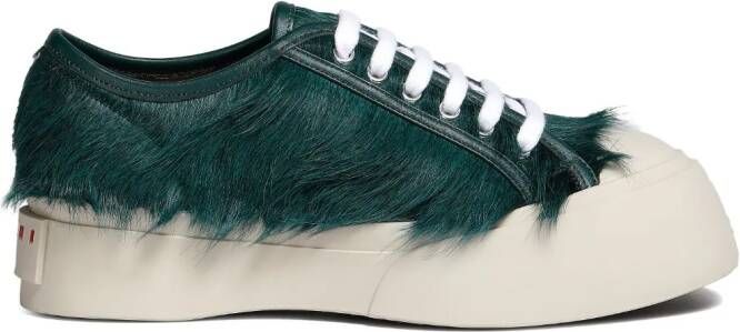 Marni Pablo calf-hair sneakers Green