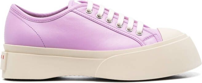 Marni Pablo leather low-top sneakers Purple