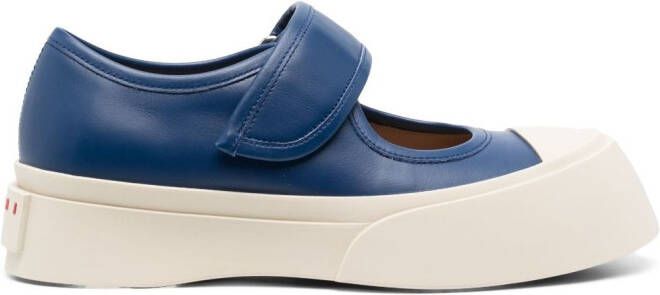Marni Pablo Mary Jane leather sneakers Blue
