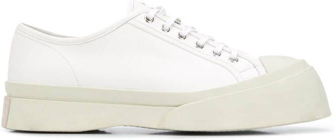 Marni Pablo leather flatform sneakers White