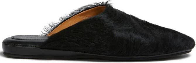 Marni round-toe slip-on slippers Black