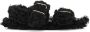 Marni shearling-trimmed sandals Black - Thumbnail 1