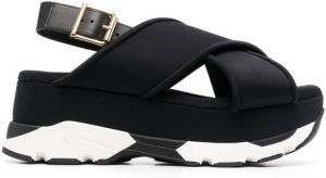 Marni slingback buckle sandals Black