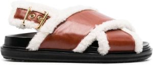 Marni slingback open-toe sandals Brown