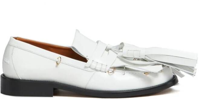Marni tassel-detail leather loafers White