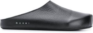 Marni textured leather slippers Black