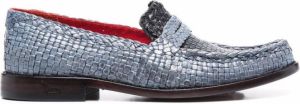 Marni woven-leather loafers Blue