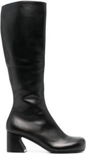 Marni zip-up leather boots Black
