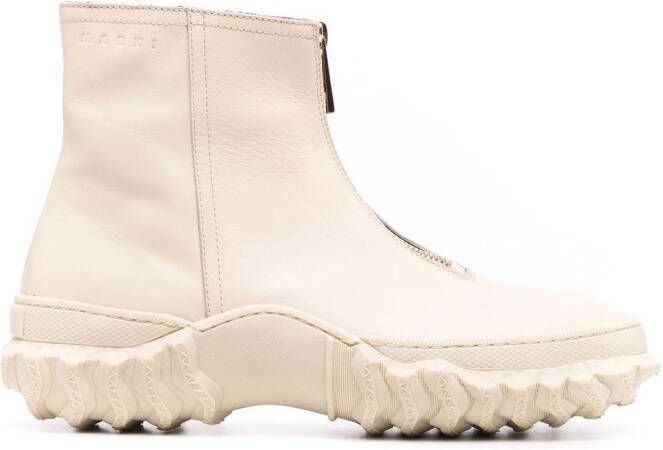 Marni zipped ankle boots Neutrals