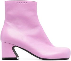 Marni zipped ankle boots Pink