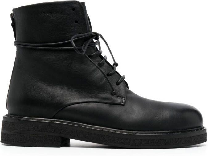 Marsèll 40mm zip-up leather boots Black