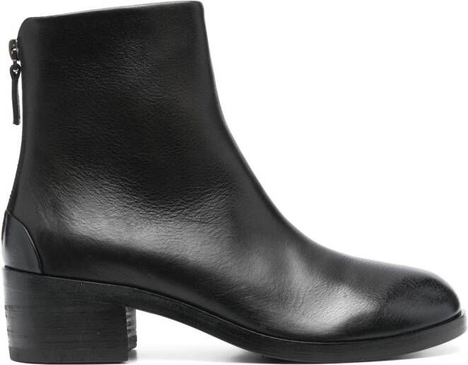 Marsèll 50mm round-toe leather boots Black