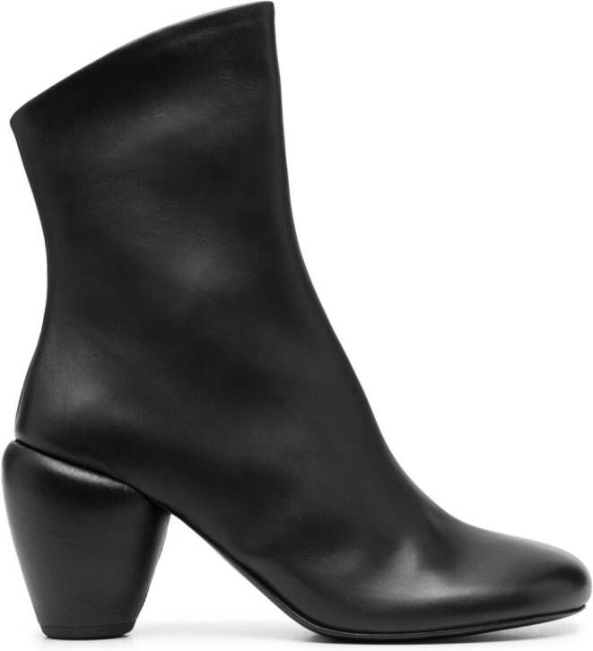 Marsèll 80mm leather ankle boots Black