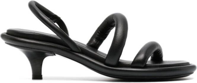 Marsèll 80mm slingback leather sandals Black