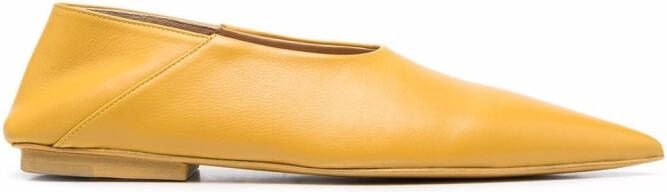 Marsèll Ago leather ballerina shoes Yellow
