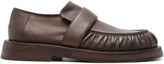 Marsèll Alluce strap-detail leather loafers Brown
