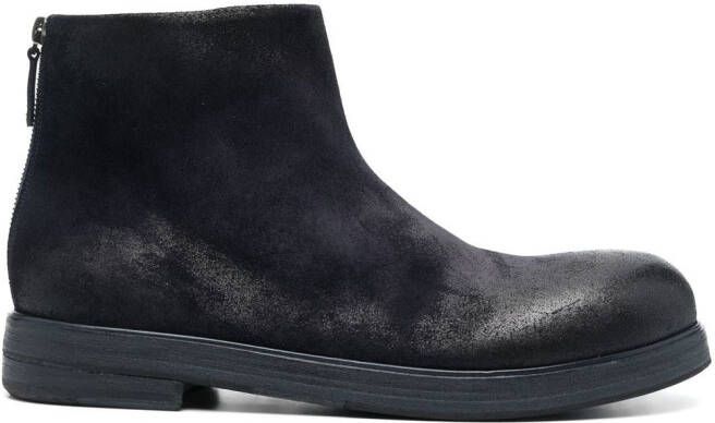 Marsèll brushed leather ankle boots Blue